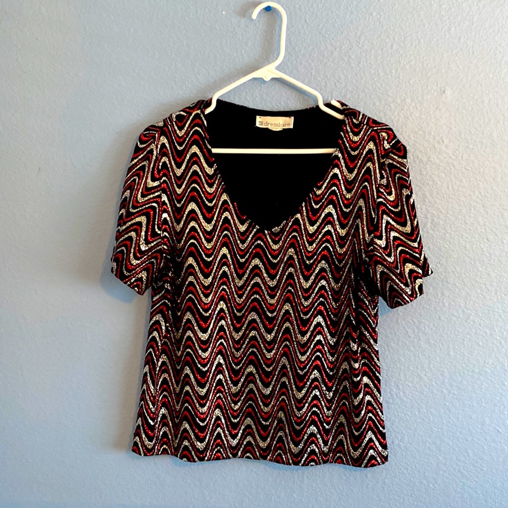 Party blouse, short sleeve, Size XL